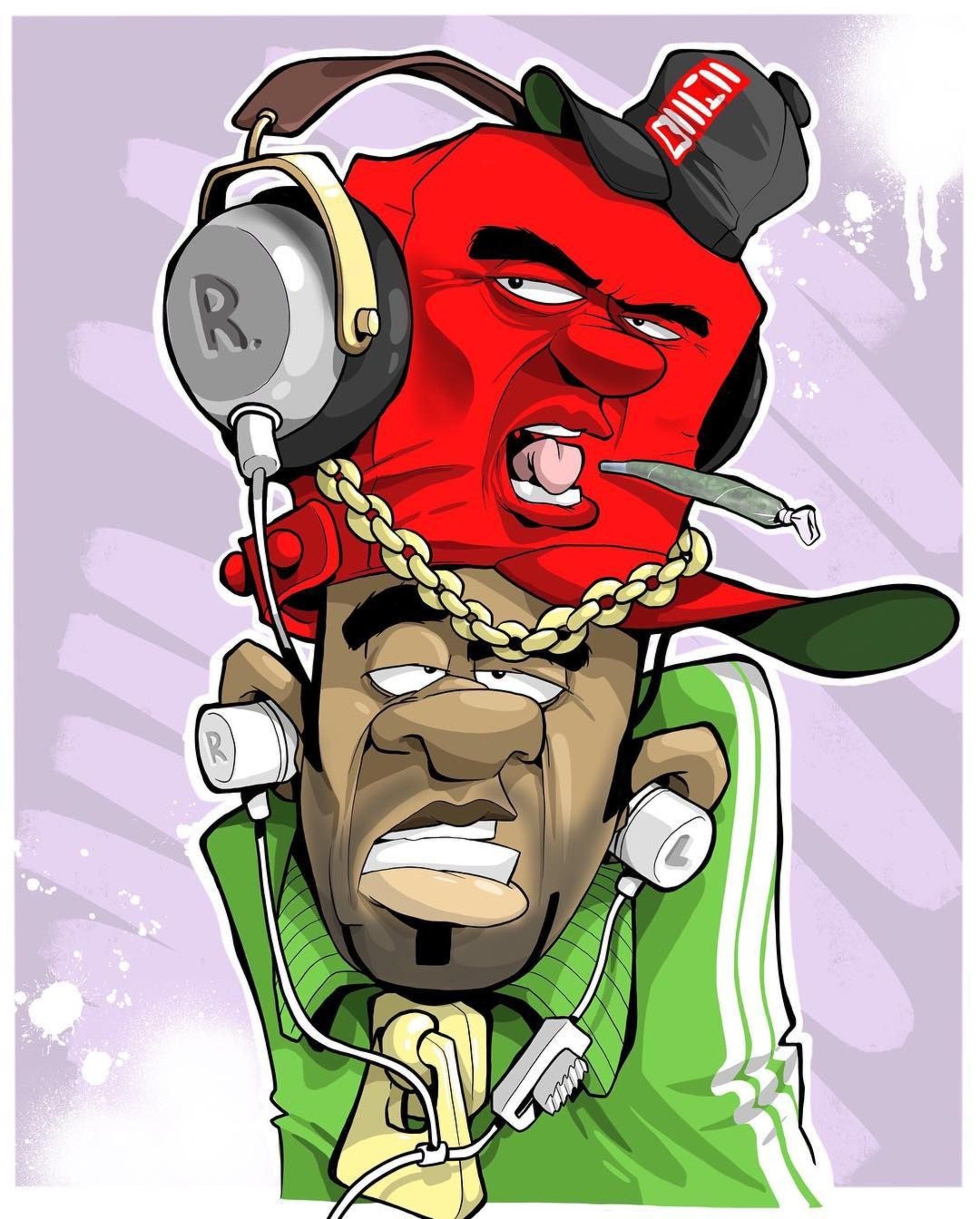B-Boy graffiti cuffie rosso, 2057x2560 Verticale, Mobile