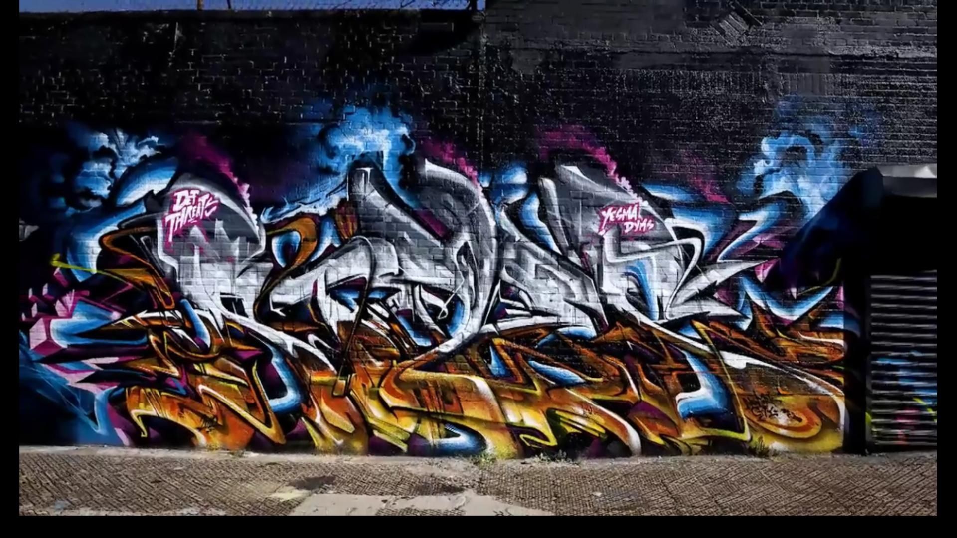 Murale graffiti colorato urbano, 1920x1080 1080p, Laptop