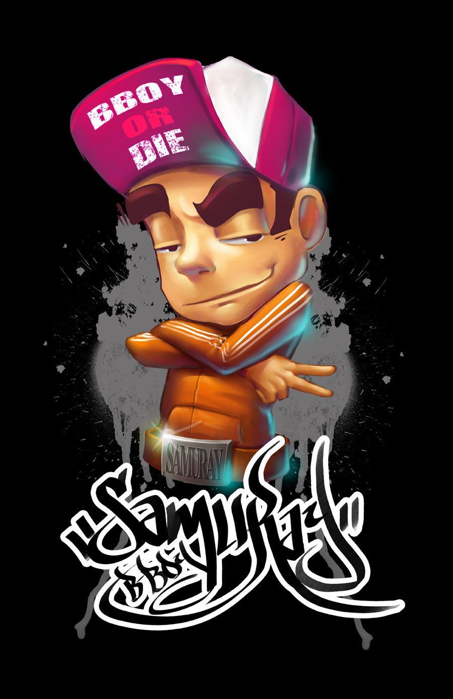 B-Boy cartoon graffiti street, 900x1389 Full HD Verticale, iPhone