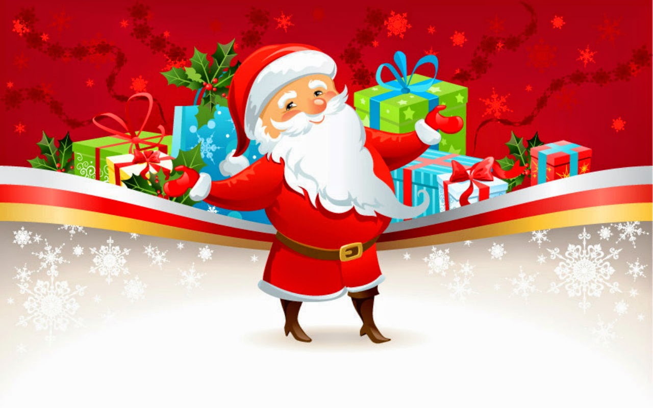 Babbo Natale con regali colorati, 1280x800 720p, Laptop
