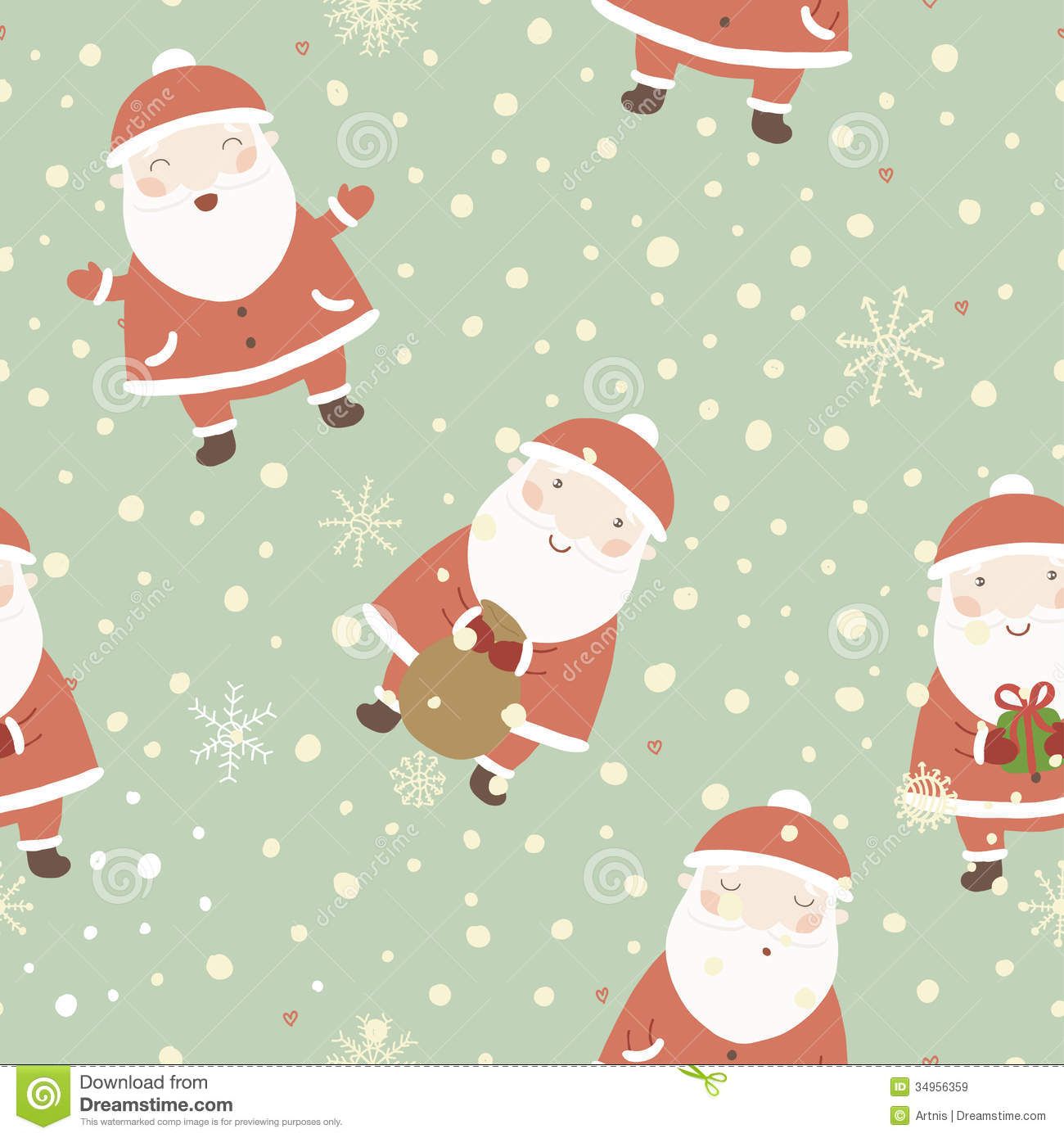 Babbo Natale carino pattern verde, 1300x1390 Full HD Verticale, Samsung Galaxy