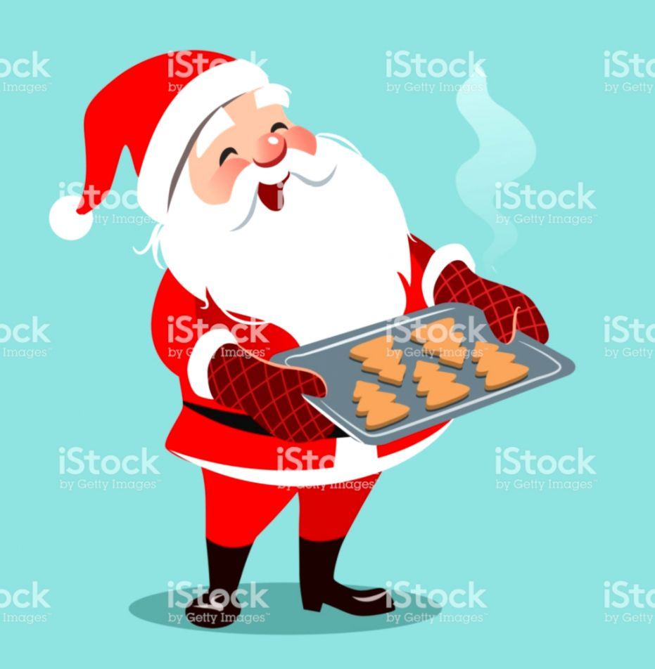 Babbo Natale con biscotti albero, 931x952 Verticale, Android