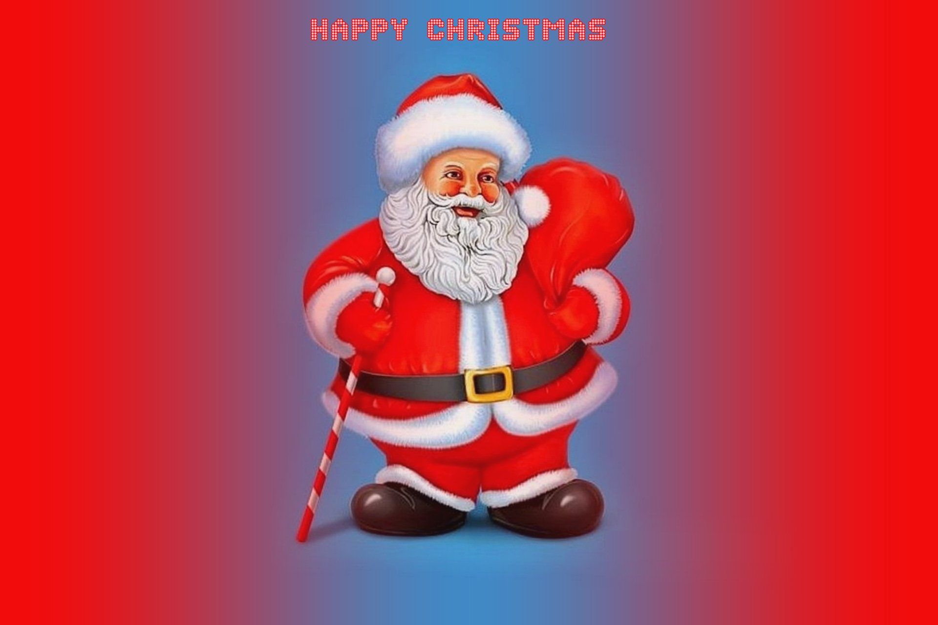 Babbo Natale cartone sfondo rosso, 1920x1280 WUXGA, iMac