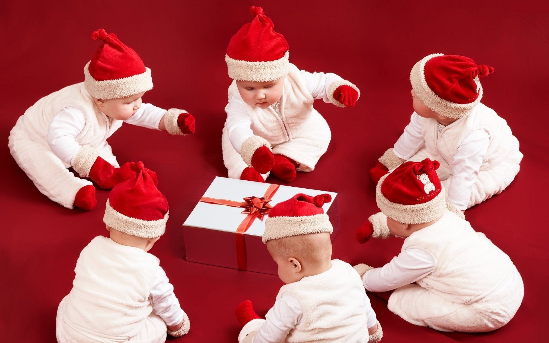 Bebè cappelli Babbo Natale regalo, 1920x1200 WUXGA, Desktop