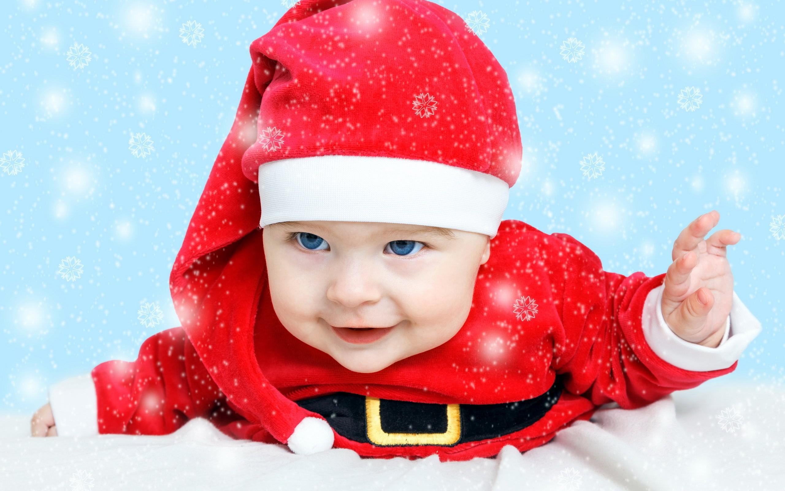 Bimbo con costume Babbo Natale, 2560x1600 WQXGA, Desktop