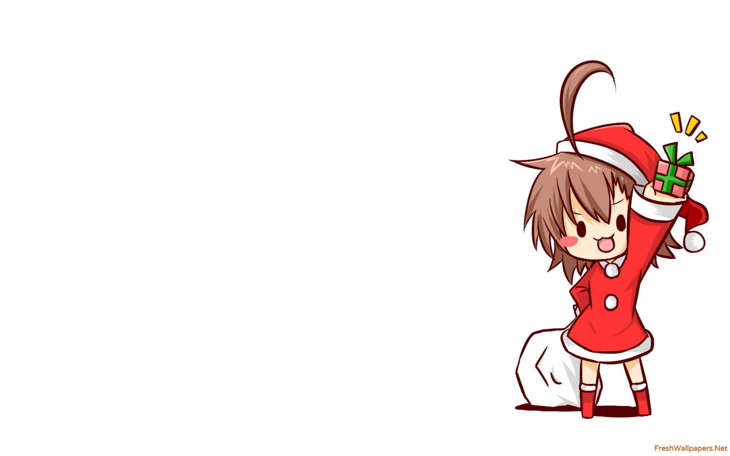 Bambina anime vestita Babbo Natale, 2560x1600 2K, Desktop