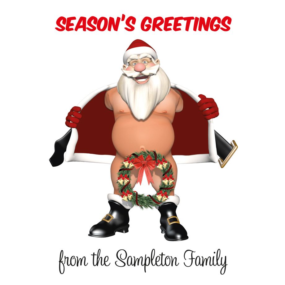 Babbo Natale nudo divertente ghirlanda, 920x920 HD, Desktop