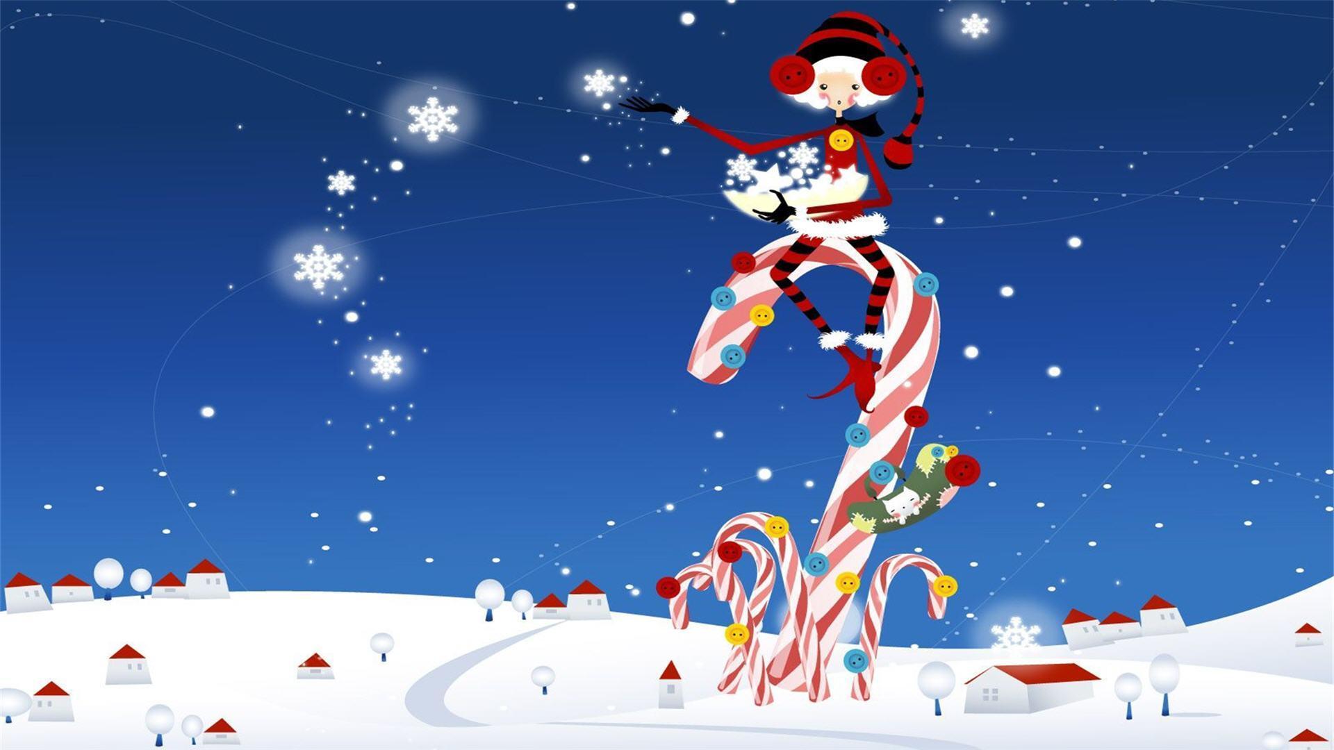 Babbo Natale su bastoncini di zucchero, 1920x1080 Full HD 1080p, PC Desktop