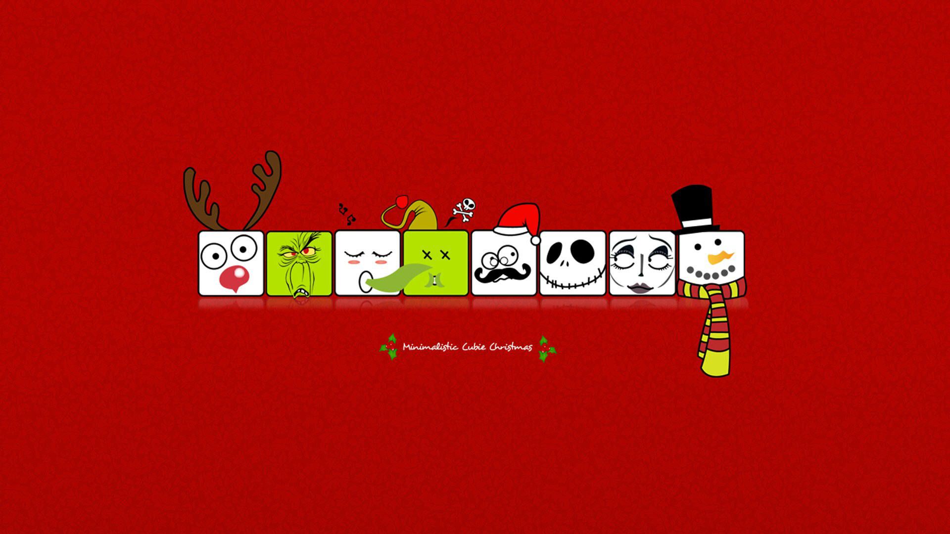 Cubi natalizi cartoon rosso, 1920x1080 Full HD, PC