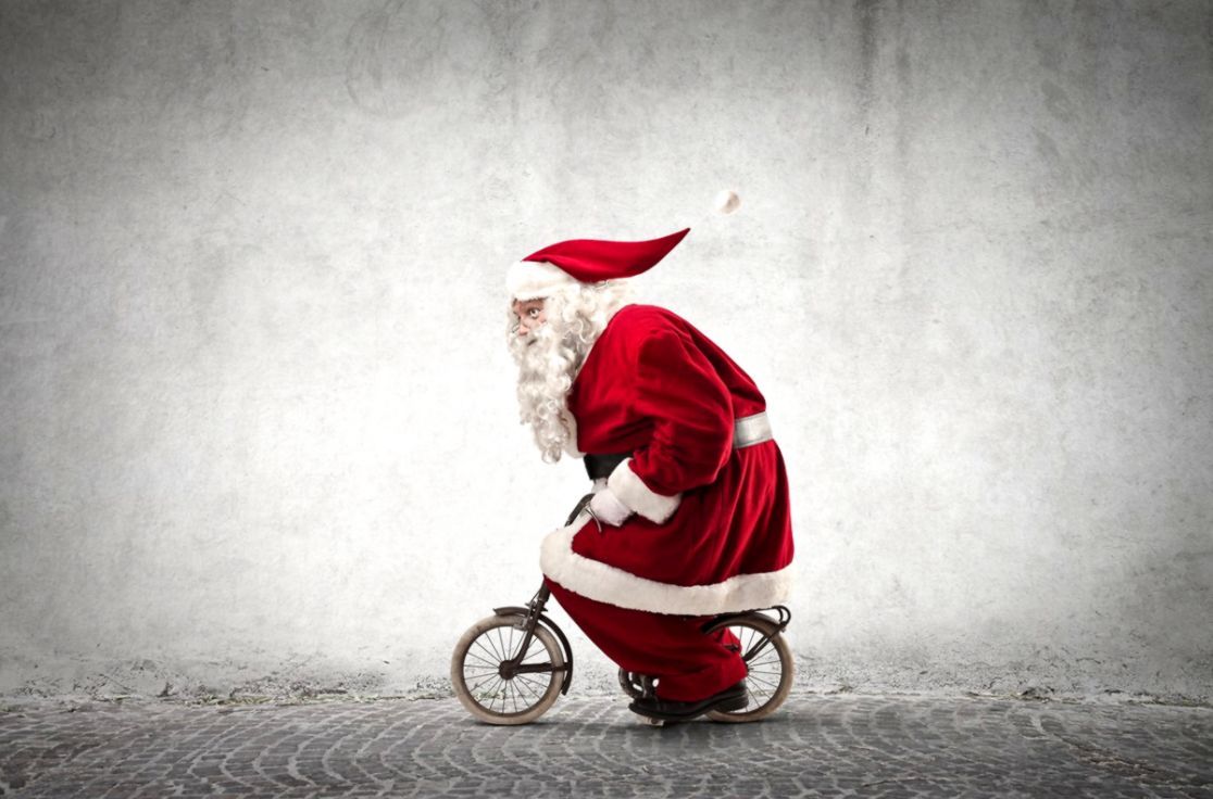 Babbo Natale in bicicletta, 1116x736 HD, Desktop
