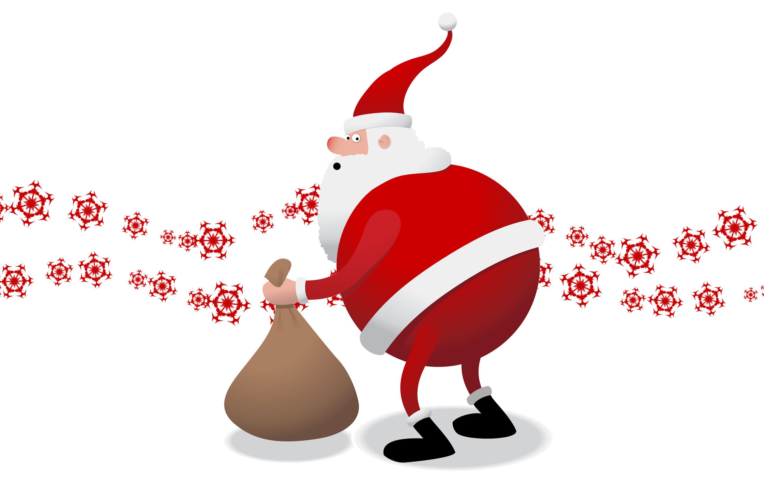 Babbo Natale con sacco cartoon, 2560x1600 WQXGA, Laptop