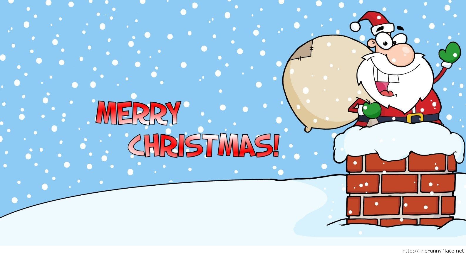 Babbo Natale nel camino, 1586x866 HD, PC Desktop