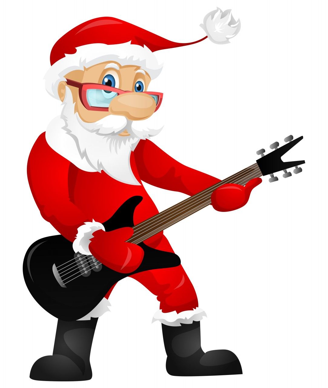 Babbo Natale con chitarra elettrica, 1083x1280 Verticale, Telefono