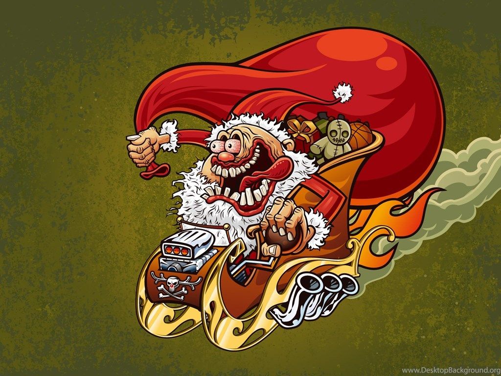 Babbo Natale su razzo veloce, 1024x768 HD, Laptop