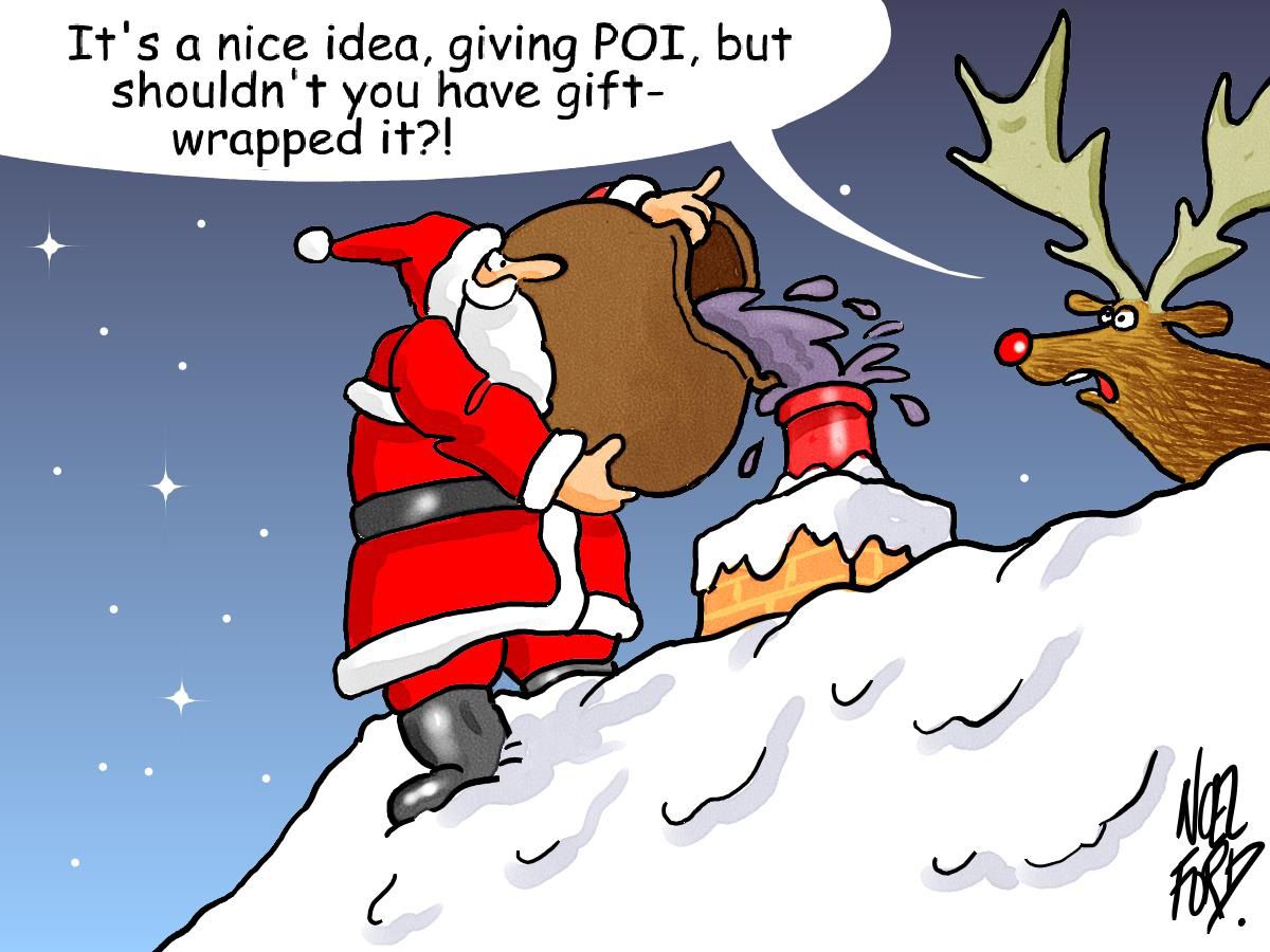 Babbo Natale renna vignetta divertente, 1200x900 HD, Desktop