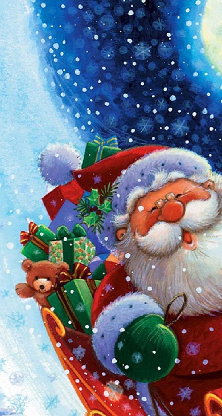 Pupazzo neve renne Babbo Natale, 750x1334 Verticale, iPhone