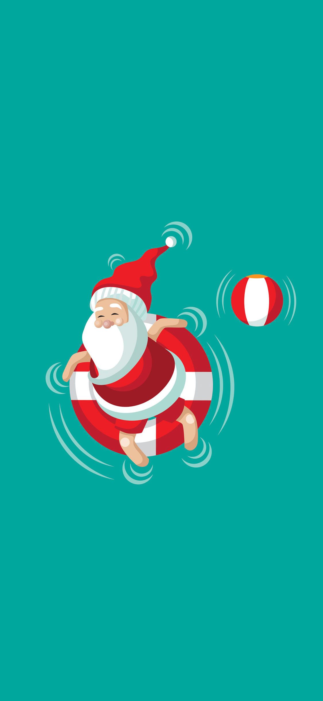 Babbo Natale sfondo rosso, 1242x2688 Verticale, iPhone Pro Max