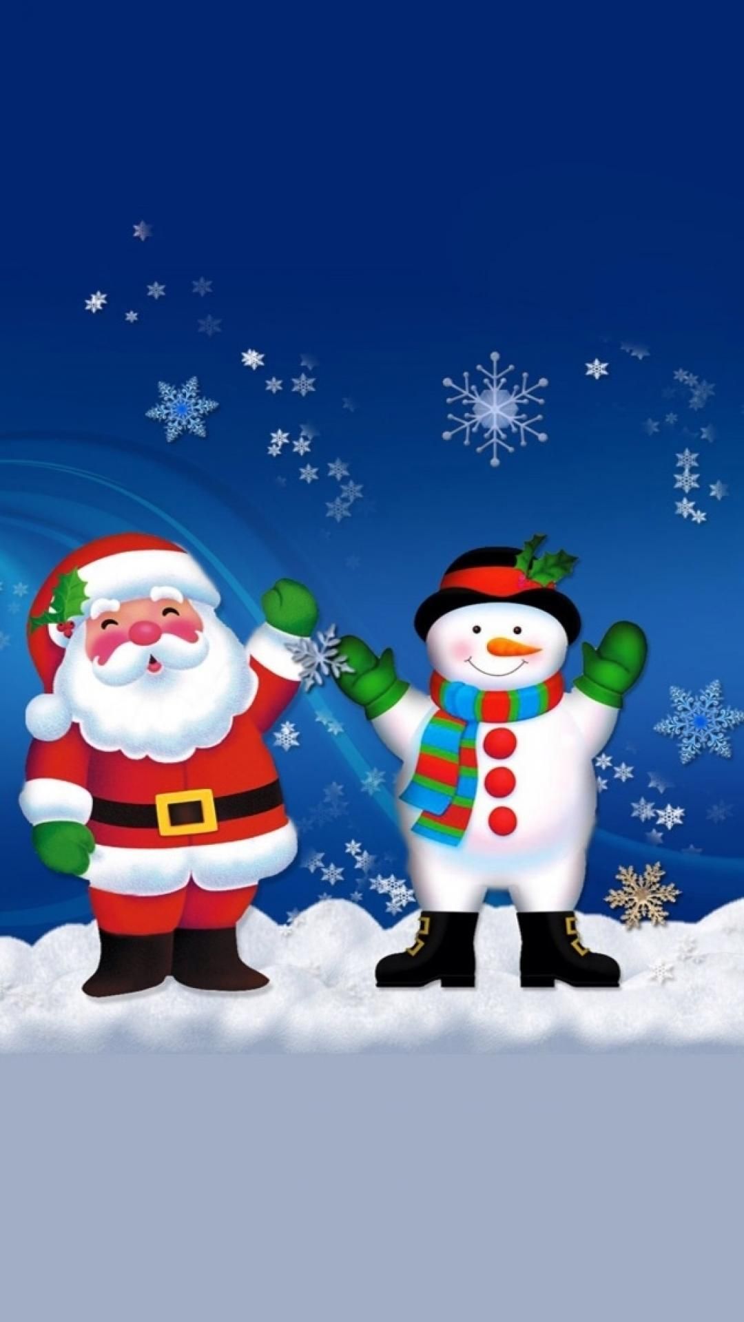 Babbo Natale e pupazzo di neve, 1080x1920 Verticale, iPhone Air