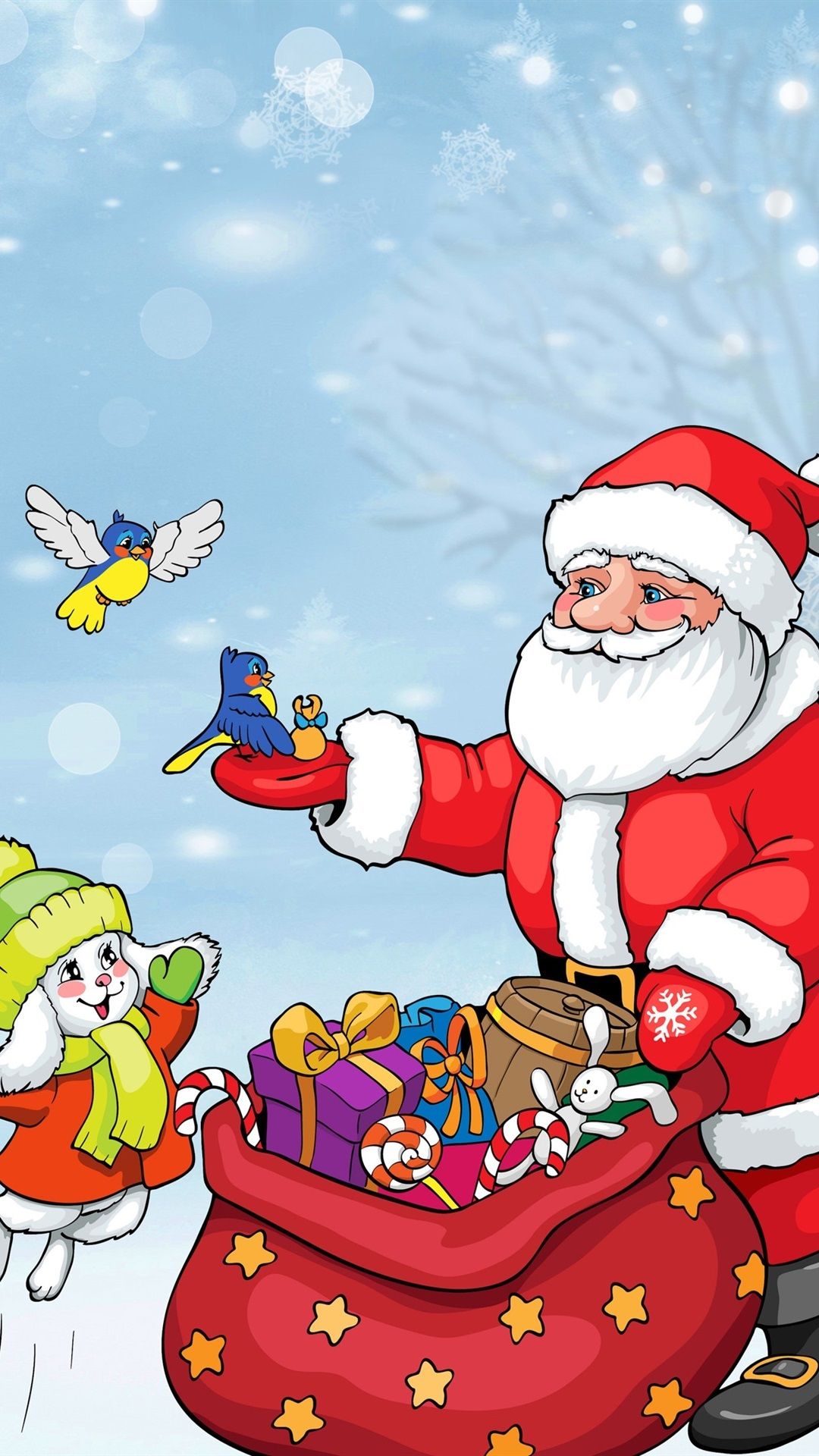 Pattern Babbo Natale ripetuto, 1080x1920 Full HD Verticale, iPhone Air