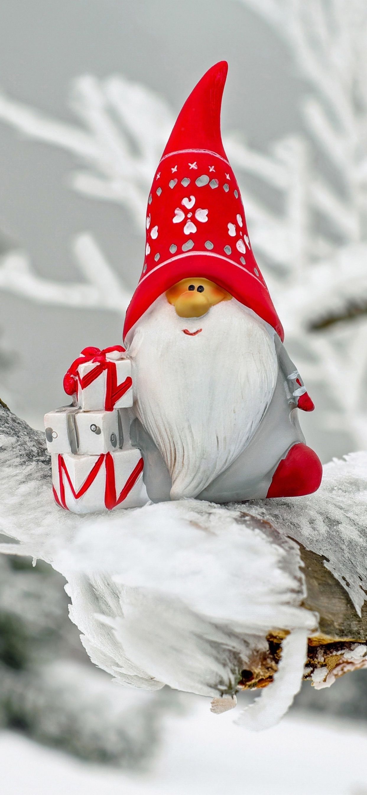 Babbo Natale vintage con regali, 744x1392 Verticale, iPhone Air