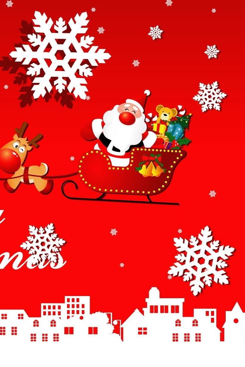 Babbo Natale con orsetto peluche, 1080x1920 Full HD Verticale, iPhone