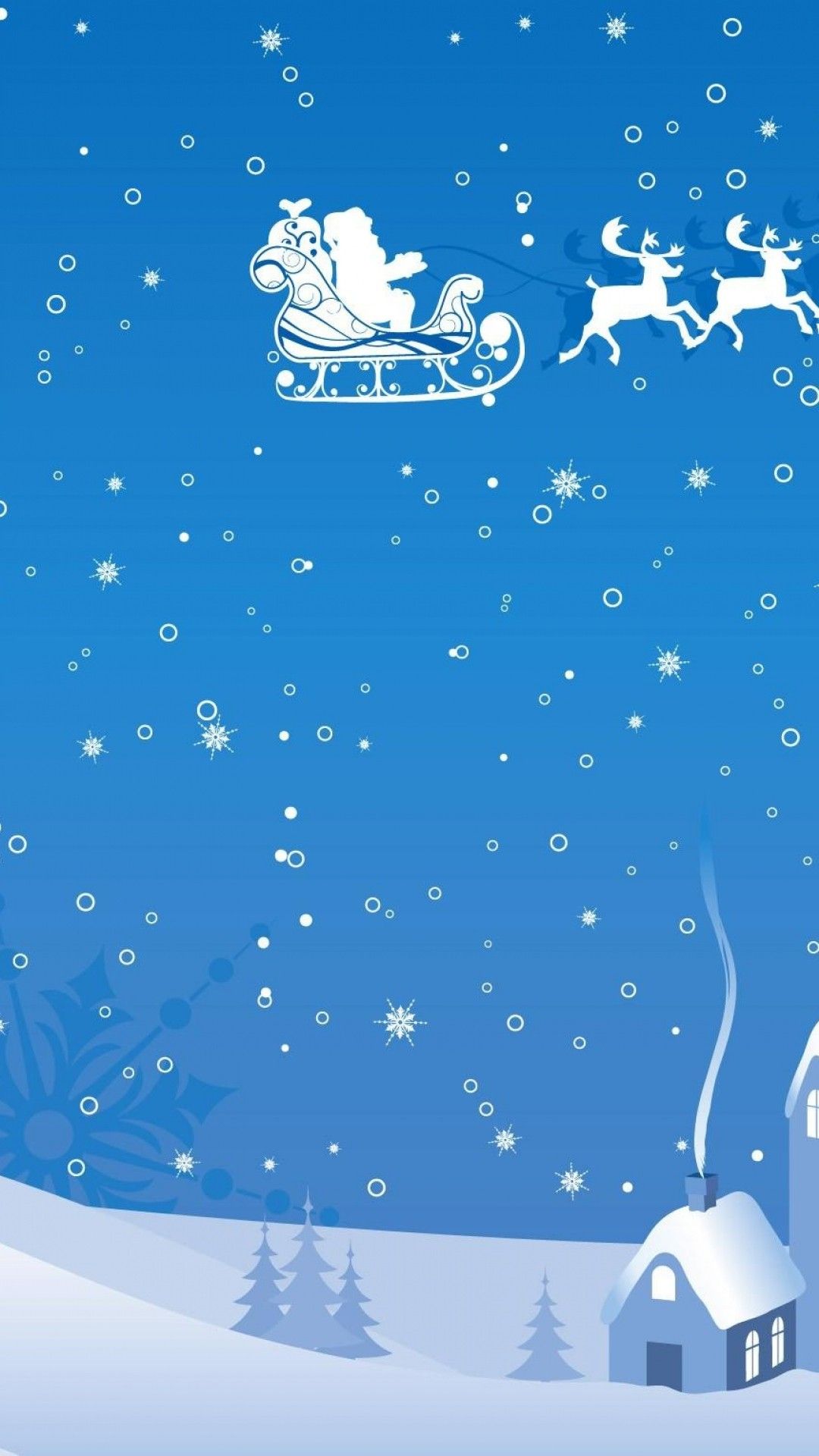 Babbo Natale slitta renne luna, 750x1334 Verticale, iPhone Air