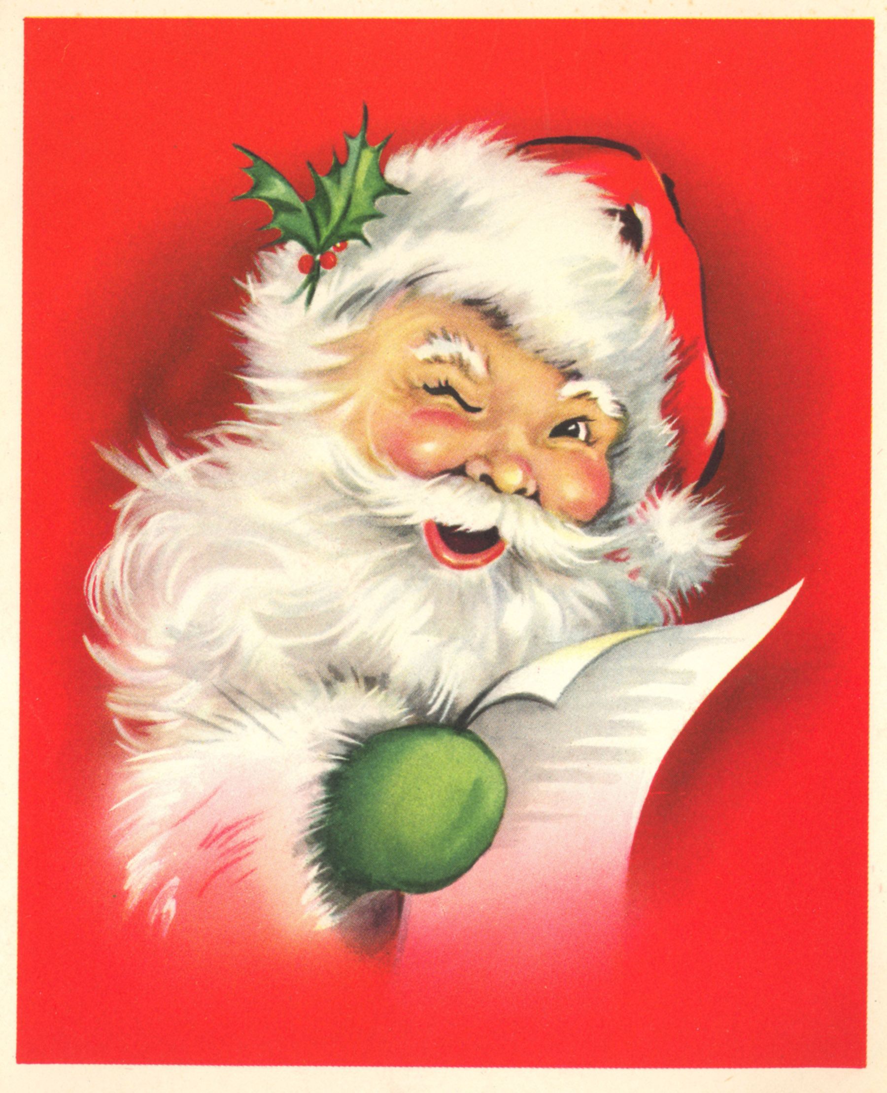 Babbo Natale vintage con lista, 1800x2217 Full HD Verticale, iPhone