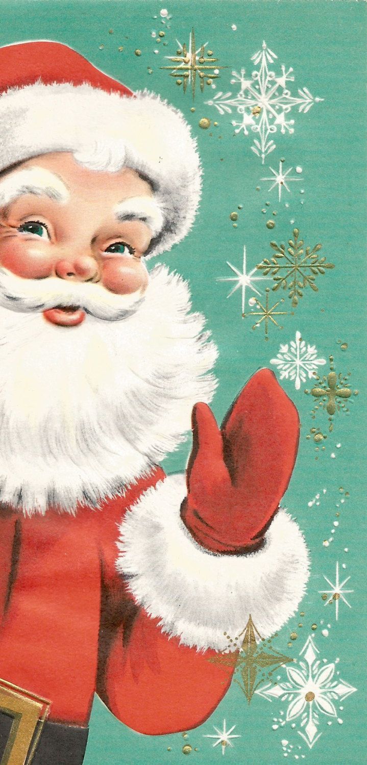 Babbo Natale vintage illustrato, 719x1500 Verticale, Mobile