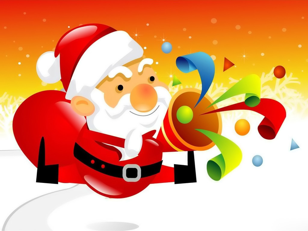 Babbo Natale con sacco regali, 1024x768 HD, PC Desktop