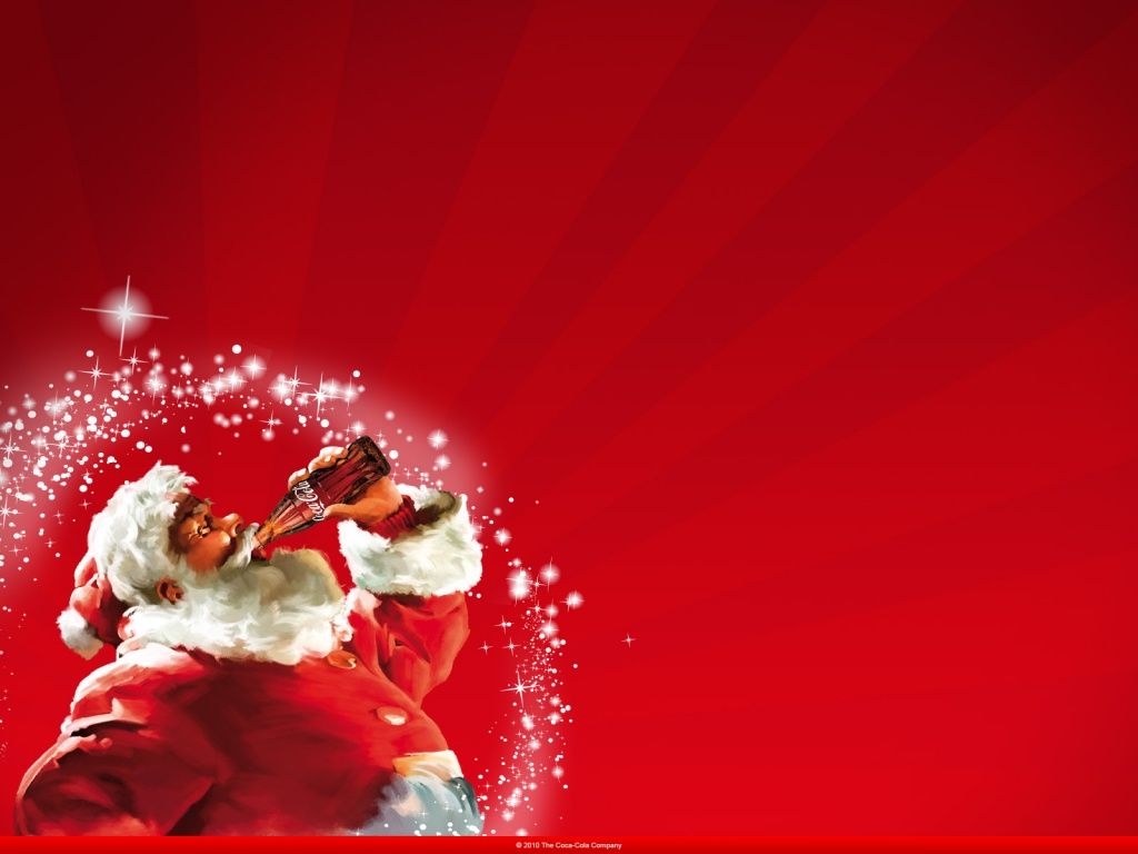 Babbo Natale beve bibita rossa, 1024x768 HD, PC