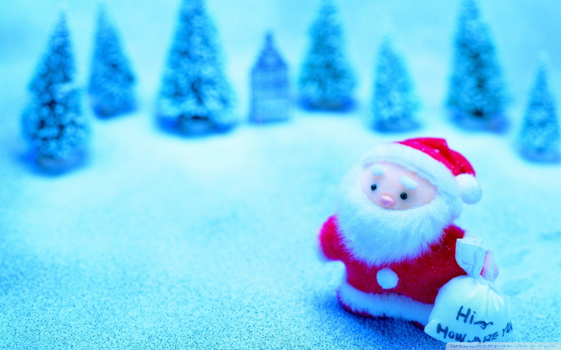 Babbo Natale giocattolo neve blu, 1920x1200 Full HD+ WUXGA, Monitor Gaming