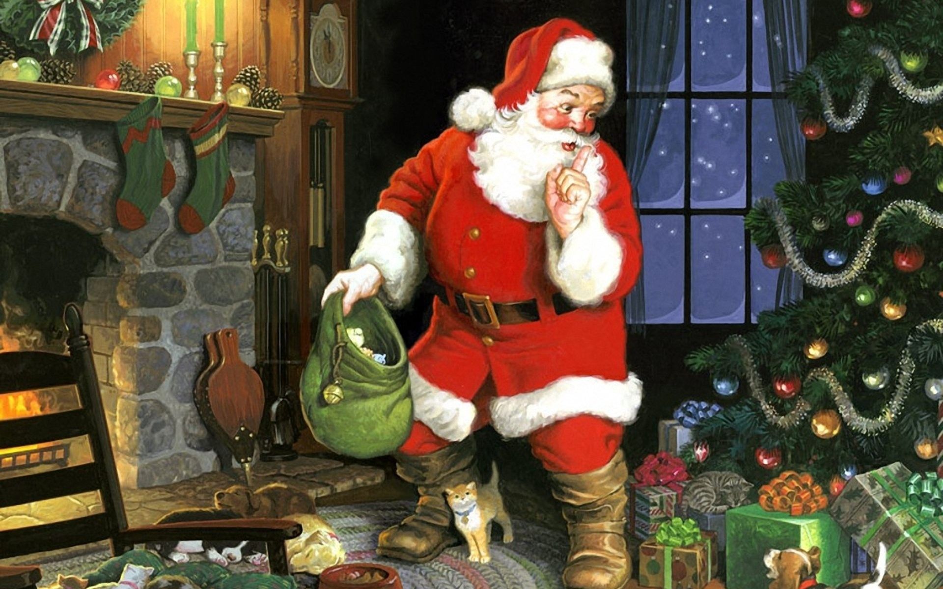 Babbo Natale con sacco regali, 1920x1200 Full HD+, PC