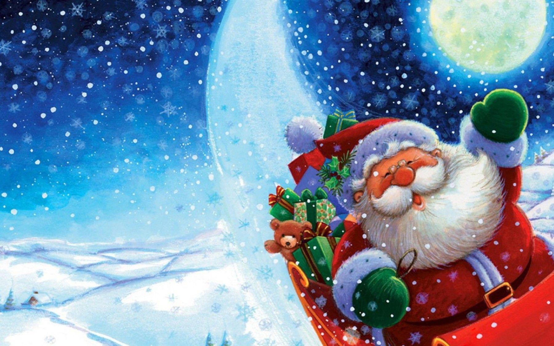 Babbo Natale con sacco regali, 1800x1125 HD, Monitor Gaming