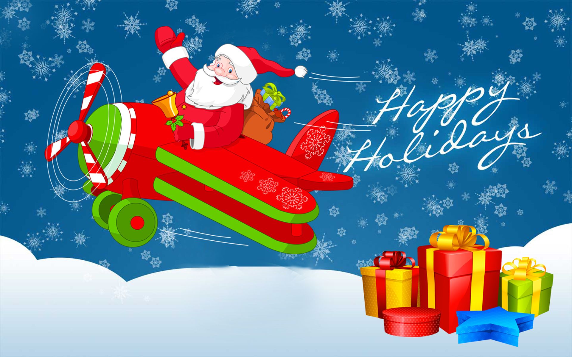 Babbo Natale aereo rosso regali, 1920x1200 Full HD+ WUXGA, PC