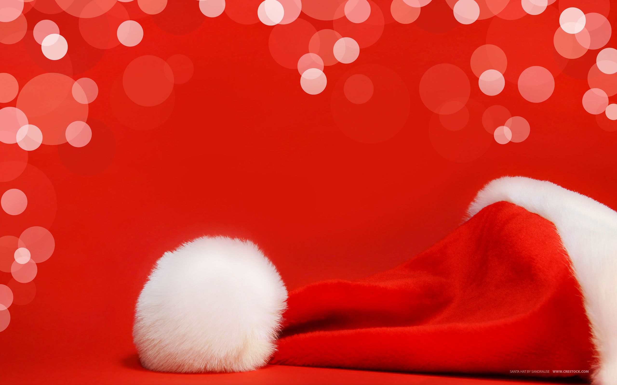 Cappello Babbo Natale sfondo rosso, 2560x1600 2K+, PC