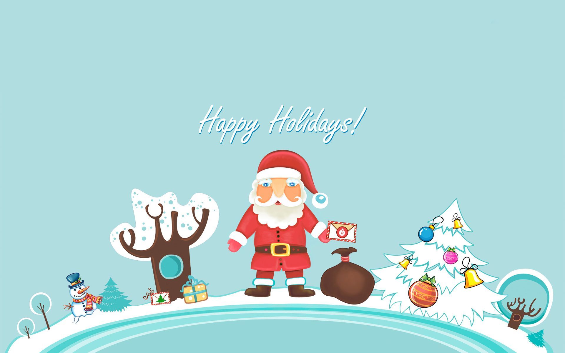 Babbo Natale cartone animato natalizio, 1920x1200 WUXGA, PC Desktop