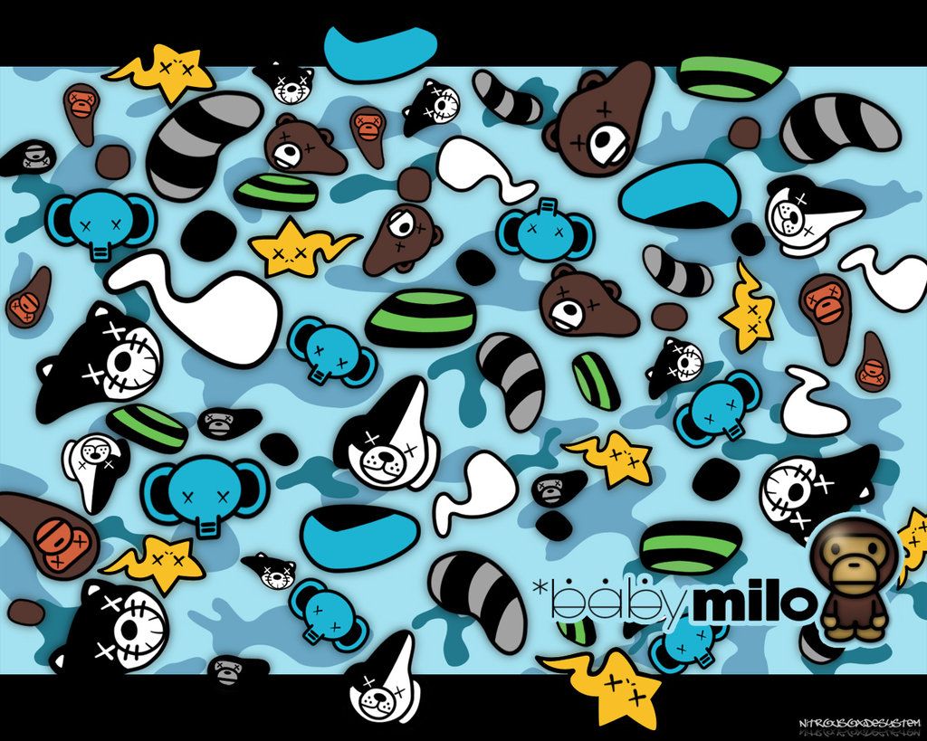 Baby Milo scimmia camo blu, 1024x819 HD, PC Desktop