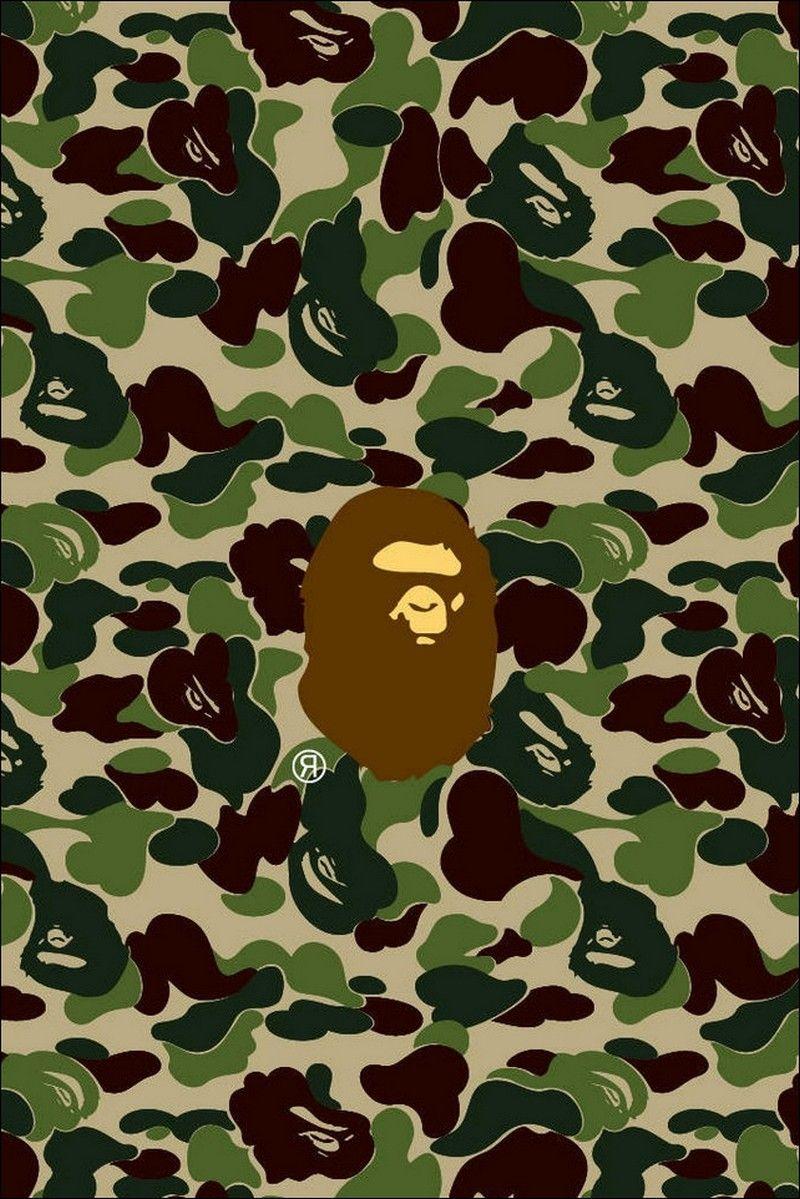 Scimmia Bape camo mimetico, 800x1199 Full HD Verticale, iPhone