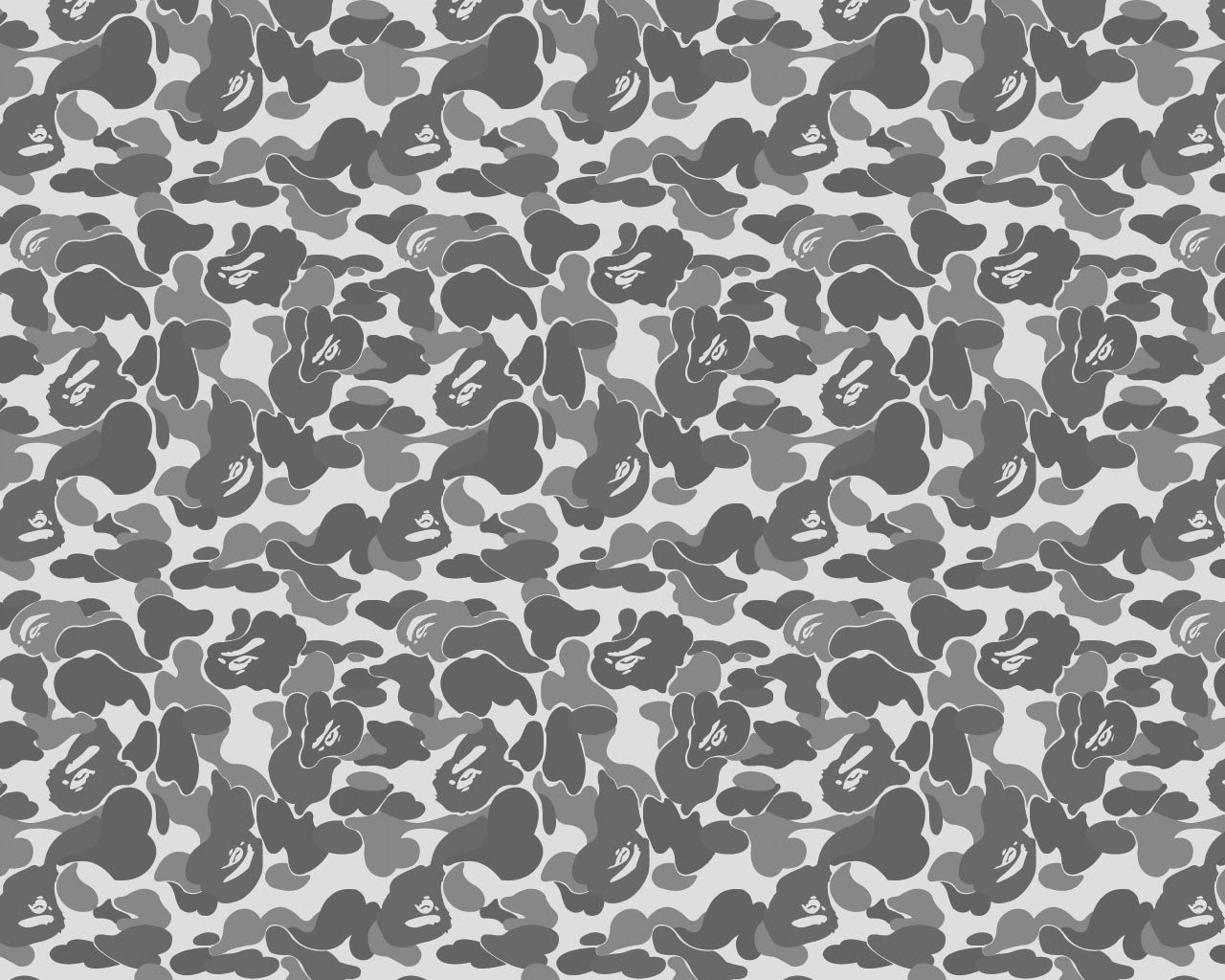 Camouflage BAPE grigio, 1280x1024 720p, PC