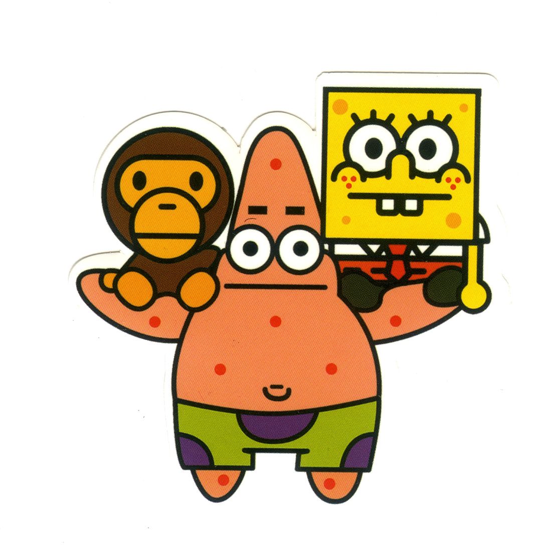 Baby Milo, Patrick Star, SpongeBob, cartone animato, 1111x1111 HD, Laptop
