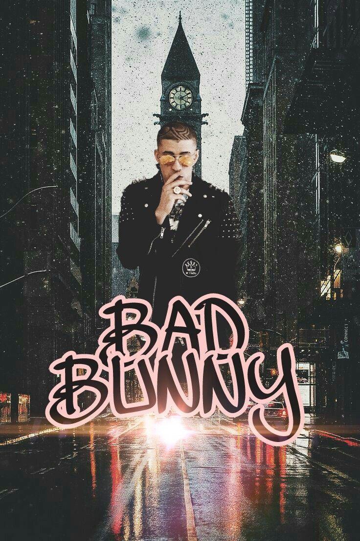 Bad Bunny città notturna, 736x1104 Verticale, Mobile