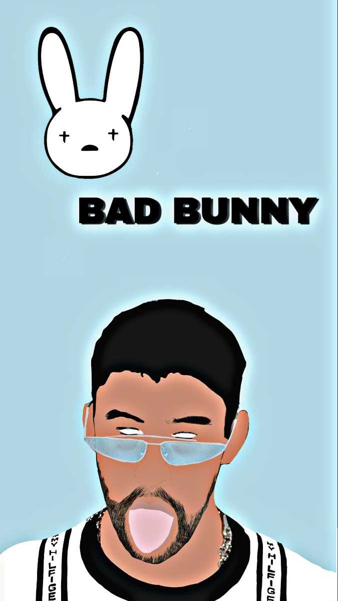 Bad Bunny cartoon con occhiali, 675x1200 Full HD Verticale, Google Pixel