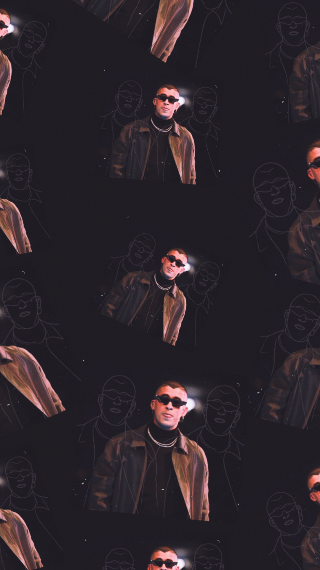 Bad Bunny pattern occhiali scuri, 1080x1920 Full HD Verticale, Samsung Galaxy