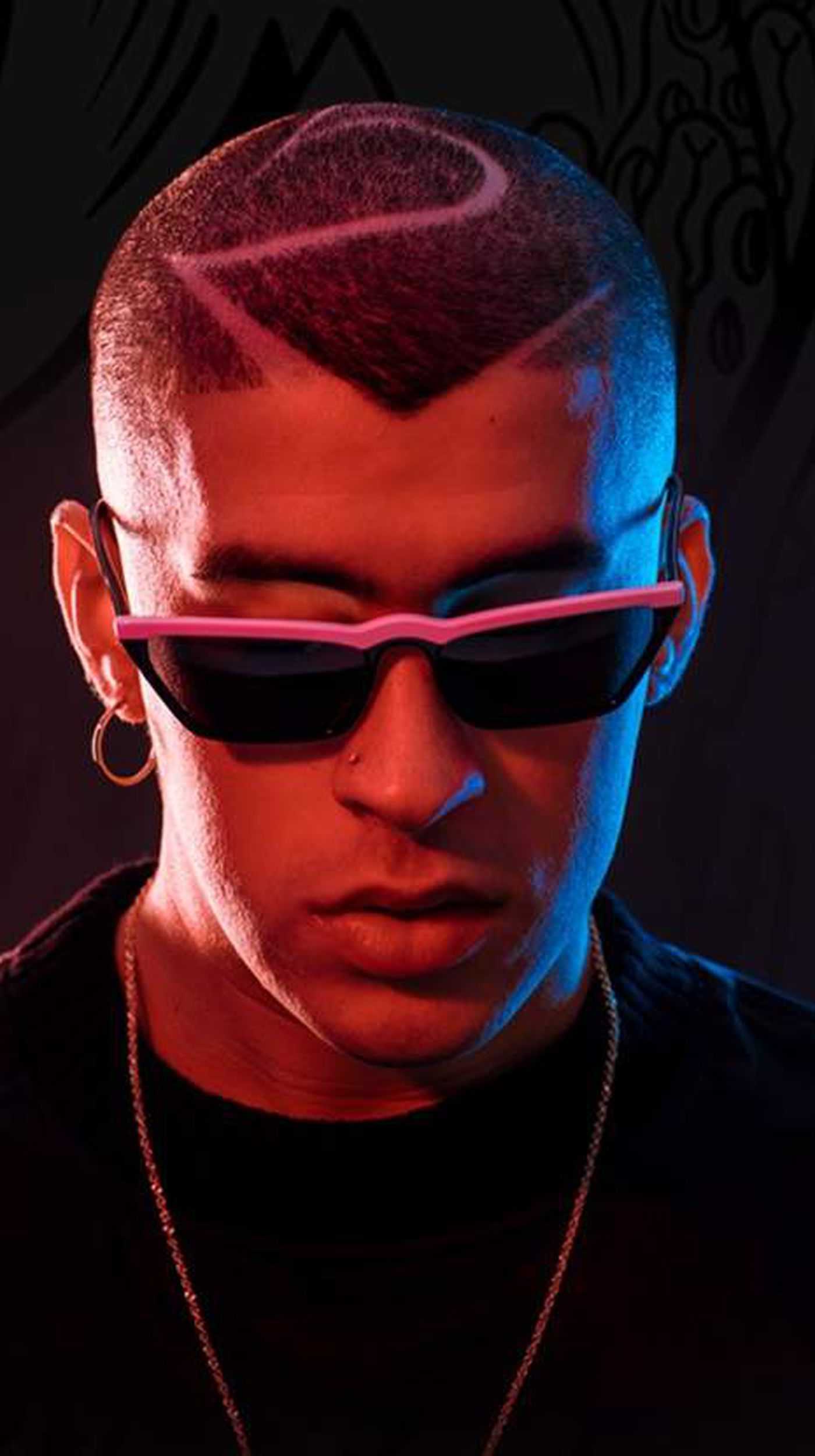 Bad Bunny occhiali rosa, 1400x2500 Full HD Verticale, iPhone