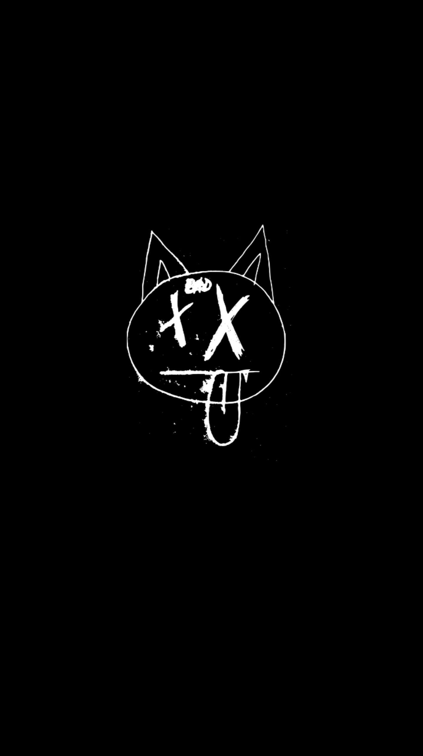 Logo gatto XXXTentacion nero, 1434x2560 Full HD Verticale, iPhone