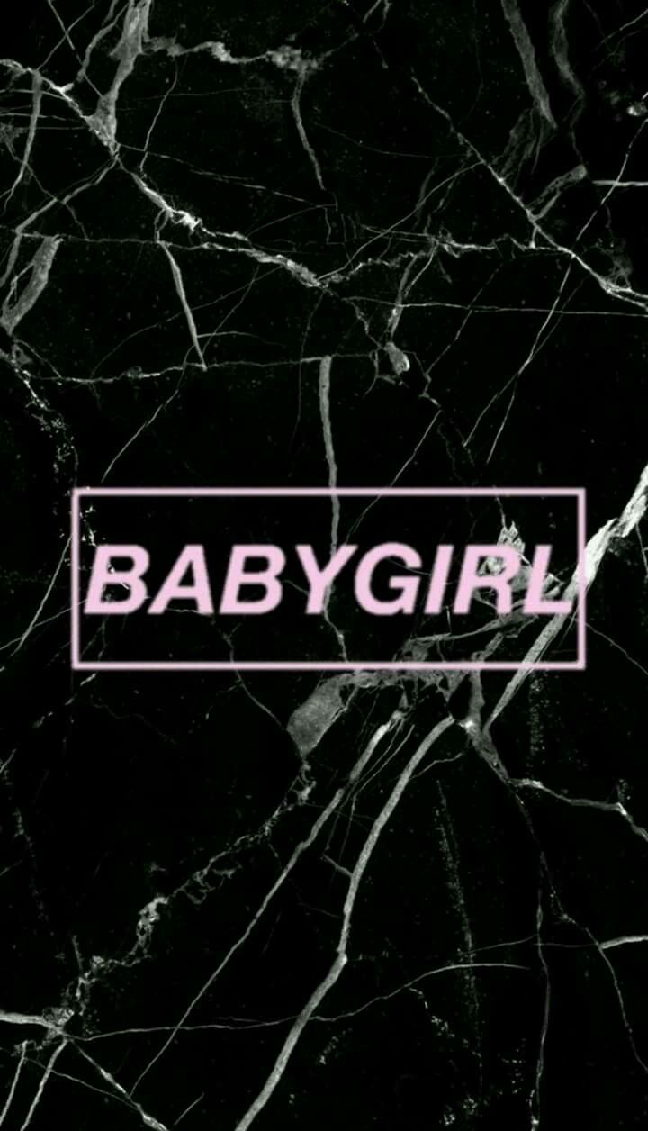 Scritta Babygirl marmo nero, 720x1256 Full HD Verticale, iPhone