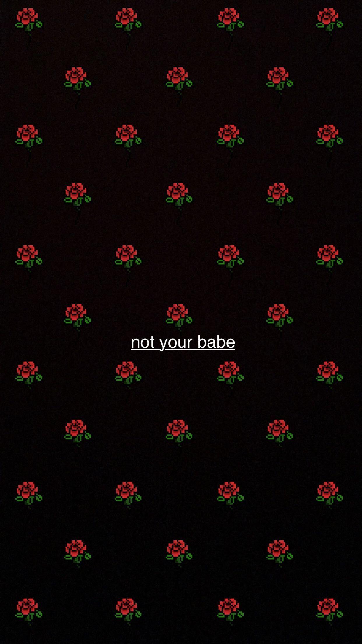 Rose rosse pattern sfondo nero, 1242x2208 Verticale, Mobile
