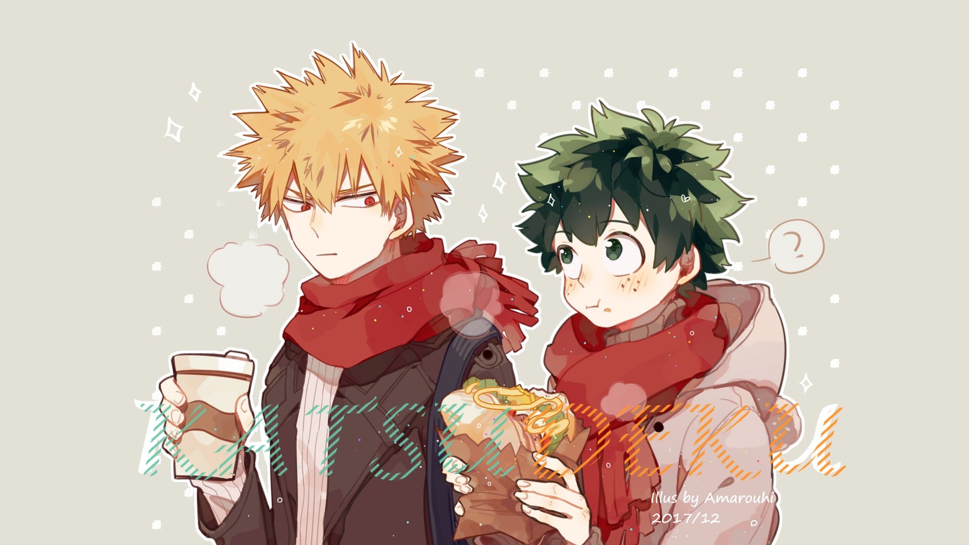 Bakugou e Deku inverno, My Hero Academia, 1920x1080 Full HD, Desktop