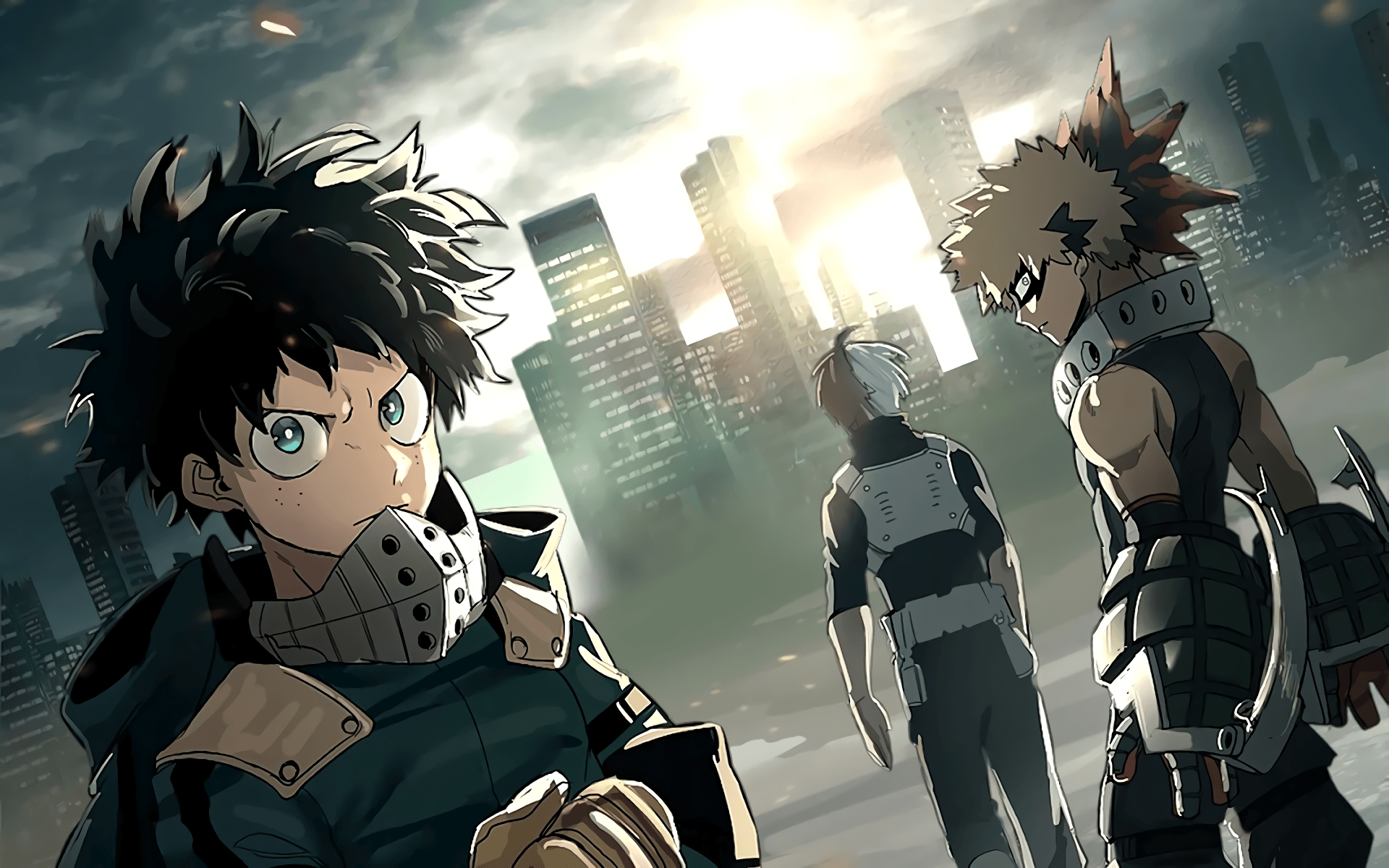Shoto Todoroki fuoco e ghiaccio, 3840x2160 4K Ultra HD, Monitor 4K