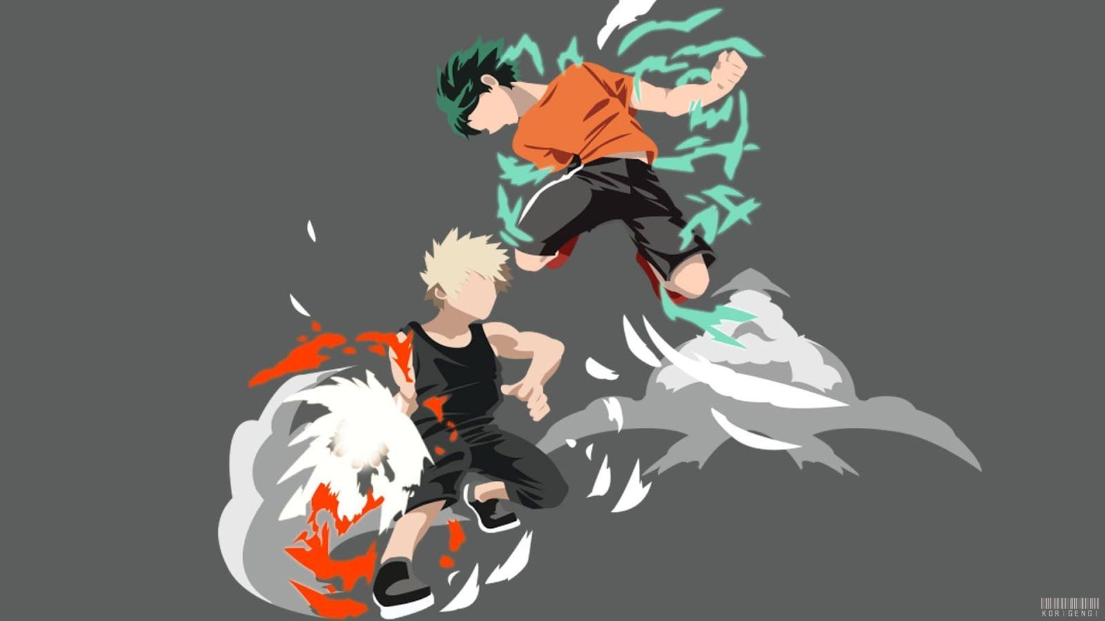 Bakugo vs Midoriya, My Hero Academia, 1600x900 900p, PC Desktop